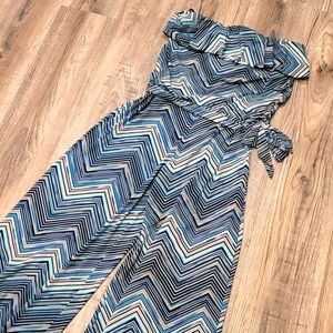 White House Black Market Striped Jumpsuit